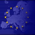 Map of Europe, stars of flag over, European unity, Constitution