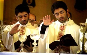 Fr Paulo and Fr Felipe Lizama, twin brothers who are Catholic priests in Chile. Photo courtesy CNA