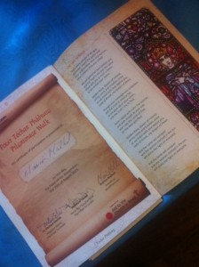 Tóchar Phádraig Pilgrimage Walk Certificate