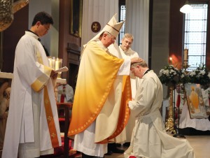 Archbishop Diarmuid Martin ordains Deacon Seamus McEntee. Photo: John McElroy