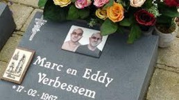 Grave stone of Marc & Eddy Verbessem