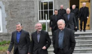 Bishops leaving the Columba Centre in Maynooth