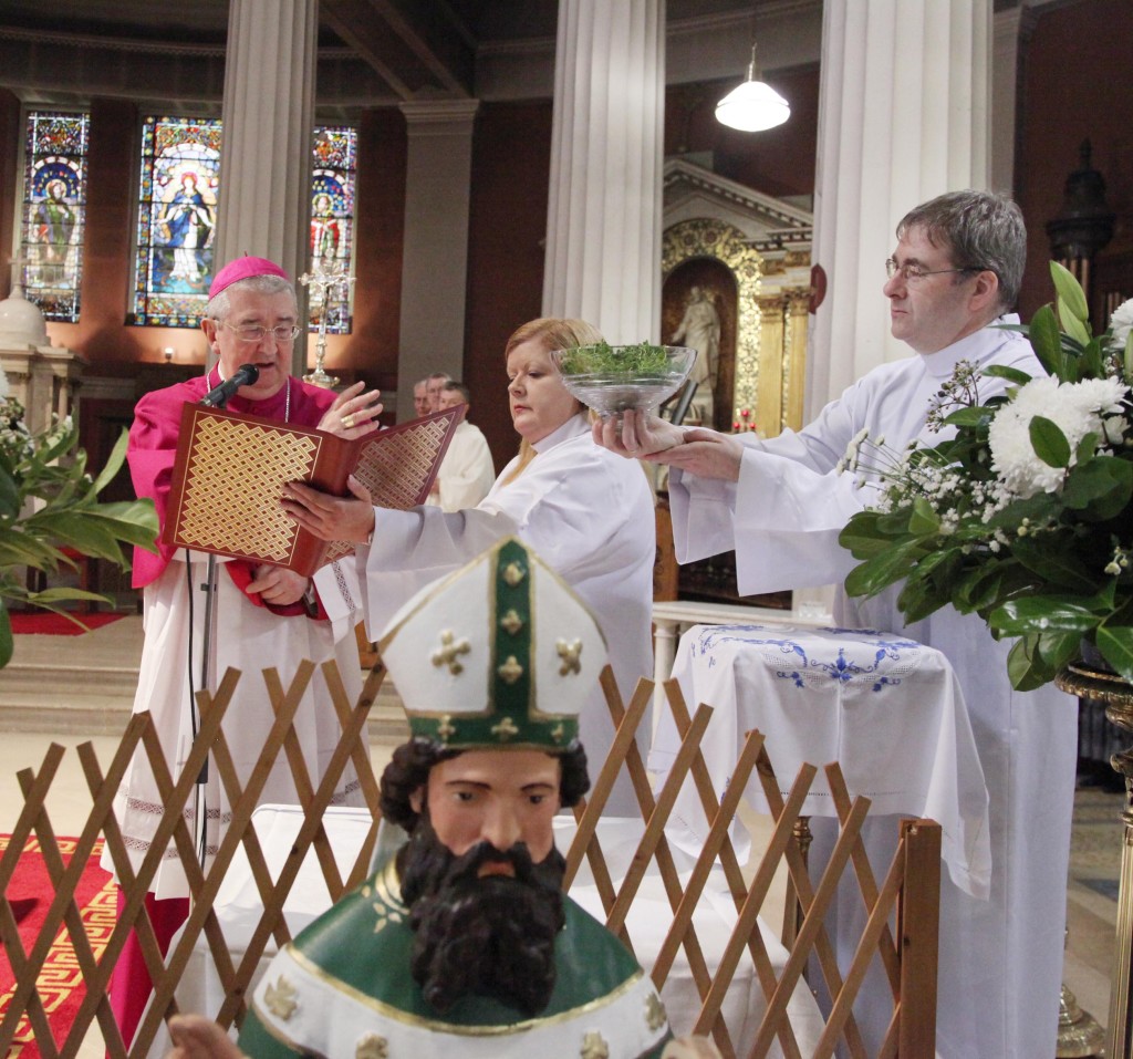 Blessing of the Shamrock in the Pro Cathedral in Dublin. Photo: John McElroy. 