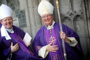 New Bishop of Derry, Dr Donal McKeown, and the Coadjutor Archbishop of Armagh, Dr Eamon Martin. Pics: Stephen Latimer.