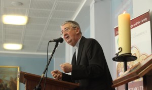 Archbishop Diarmuid Martin addressing the conference in Clonliffe College. Pic John McElroy