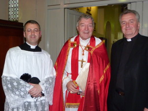 (ltor) Fr Gerard Deighan, Cardinal George Pell and Mgr Ciaran O'Carroll
