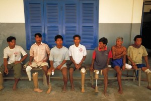 Landmine victims