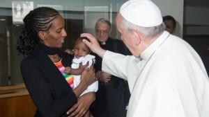 Pope Francis and Mariam Yahya Ibrahim