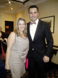 Paul Durcan with Michelle Cassidy (VLM Board of Management) at VLM's recent Gala Ball