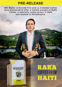 Rock band Arcade Fire 's Win Butler backs new coffee 