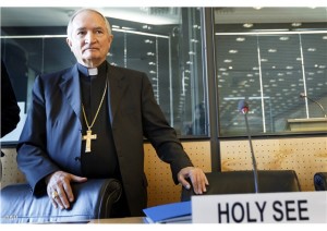 Archbishop Silvano M Tomasi, the Permanent Observer of the Holy See to the United Nations and Specialized Agencies in Geneva.