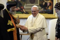 Pope Tawadros  and Pope Francis