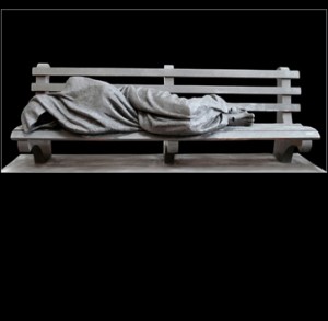 Homeless Jesus sculpture