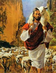 Jesus carrying sheep