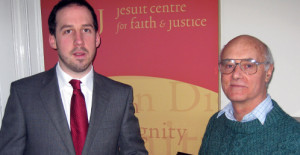 Eoin Carroll and Fr John Guiney of the Jesuit Centre for Faith and Justice.