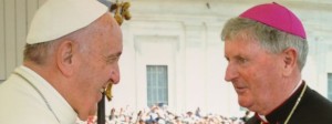 Bishop Michael Smith meets Pope Francis at last Wednesday's general audience in St Peter's Square. 