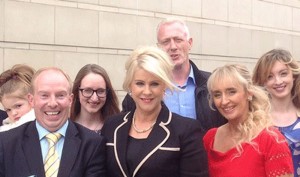 Bernadette Smyth and supporters outside court following her acquittal on 29 June 2015.