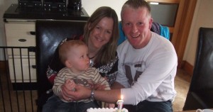 Elber, Con and baby Oísin Twomey