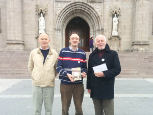 Delegation from Faith in Marriage Equality in Armagh to meet the Primate. (L to R) Jim O'Crowley from Gay Catholic, Dr Richard O'Leary, from Faith in Marriage Equality and Brendan Butler of We are Church Ireland. 