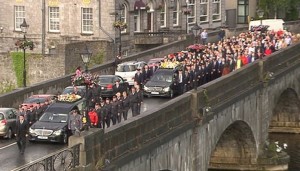 Funeral cortege Larry and Martina Hayes