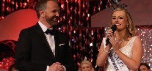 Meath Elysha Brennan the 2015 Rose of Tralee pictured on stage with Daithi O'Se during the Live Rose of Tralee TV show held in the Dome.  Photo By : Domnick Walsh / Eye Focus LTD ©  Tralee Co Kerry Ireland Phone   Mobile 087 / 2672033L/Line 066 71 22 981  E/mail - info@dwalshphoto.ie        www.dwalshphoto.com