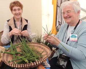 Making st Brigid's Crosses 