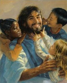 Jesus enjoying children