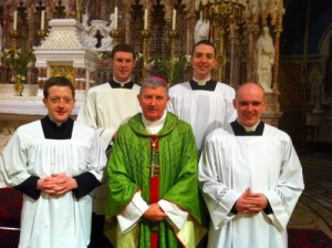 Rev Noel Weir on the left with Bishop Michael Smith of Meath.