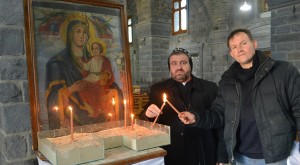Syriac Orthodox Bishop Selwanos Alnemeh of Homs and John Pontifex of ACN. Pic courtesy: http://www.acnuk.org/