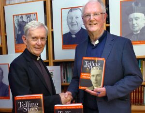 Fr Brendan Hoban pictured at the launch of his book 'Telling The Story, A Dictionary of Killala Clergy' in the Newman Institute with Bishop of Killala Most Rev Dr John Fleming. Pictures Henry Wills.