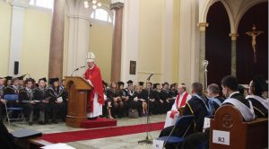 Archbishop Martin with Mater Dei graduates in 2012 at Mater Dei Institute of Education.
