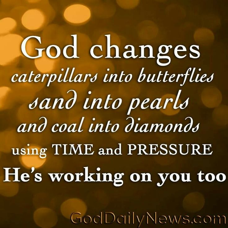 God changes things