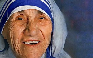 Mother Teresa who becomes Saint Teresa of Calcutta on 4th Sep 2016.