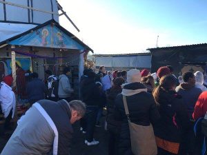 church built by inhabitants of The Jungle, Calais