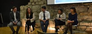 Panel discussion with Cathal Kenna film maker, Clare Waldron & Gerard Ward - cast members, Sarah Owen Crosscare & Ciara Kenny Irish Times Abroad