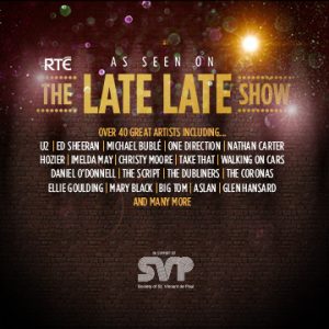 The cover of the new As Seen on The Late Late Show charity album